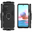 Obal na mobil pre Xiaomi Redmi Note 10/10S, Kickstand Ring, čierne