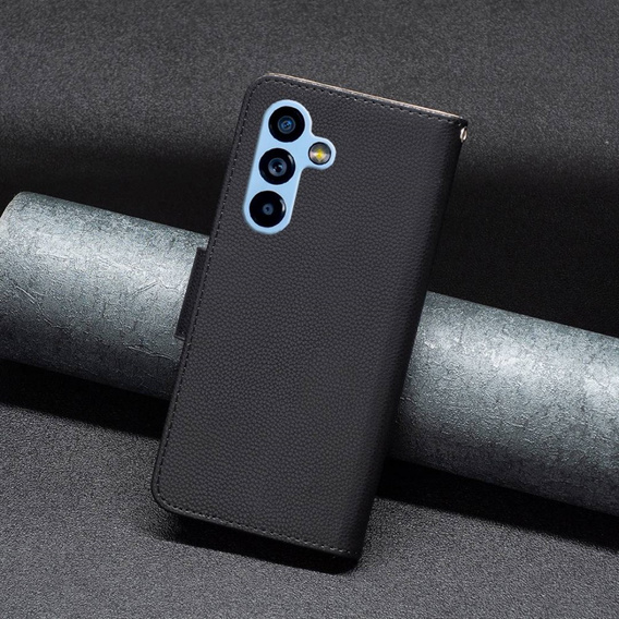Klapkové puzdro pre Samsung Galaxy A54 5G, Wallet Litchi Magnet, čierne