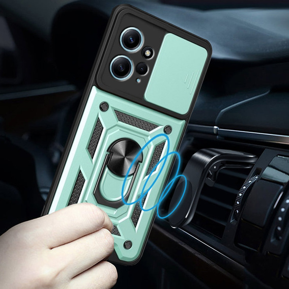 Obal na mobil pre Xiaomi Redmi Note 12 4G, CamShield Slide, zelené
