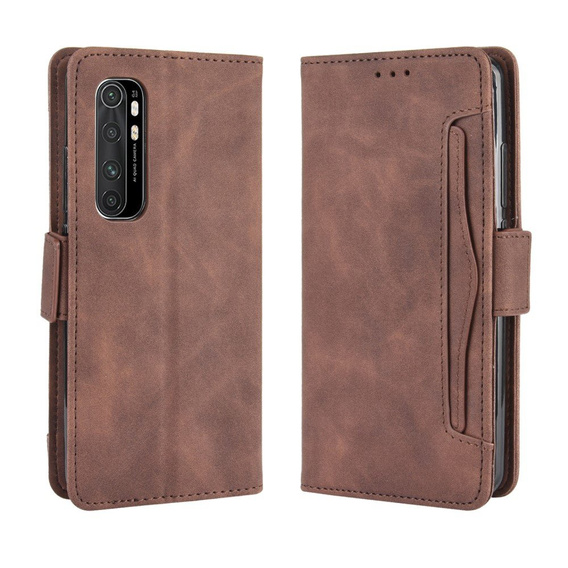Klapkové puzdro pre Xiaomi Mi Note 10 Lite, Card Slot, hnedé