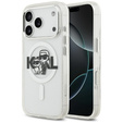 Karl Lagerfeld IML Glitter Karl a Choupette MagSafe puzdro pre iPhone 17 Pro