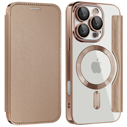 Klapkové puzdro pre iPhone 16 Pro, RFID Wallet MagSafe CamShield, zlaté