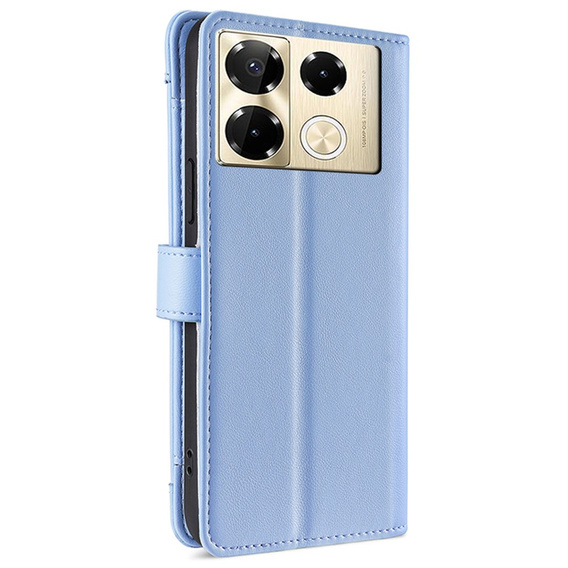 Klapkové puzdro pre Infinix Note 40 Pro, Wallet Zipper Pocket, modré