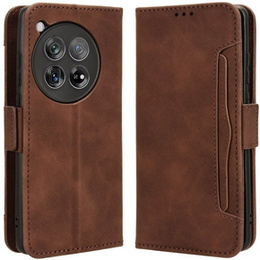 Klapkové puzdro pre OnePlus 12 5G, Card Slot, hnedé