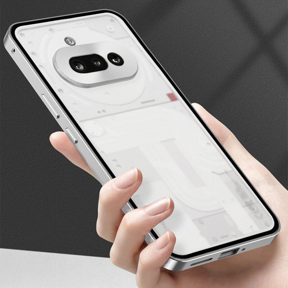 Puzdro pre Nothing Phone 3A, Frame Case, strieborné