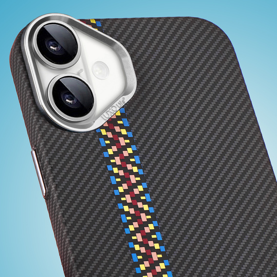 Puzdro pre iPhone 16 Plus, Carbon Fiber MagSafe, čierne