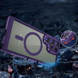 Puzdro pre Samsung Galaxy S23 Ultra, ERBORD Impact Guard, MagSafe, tmavo fialová