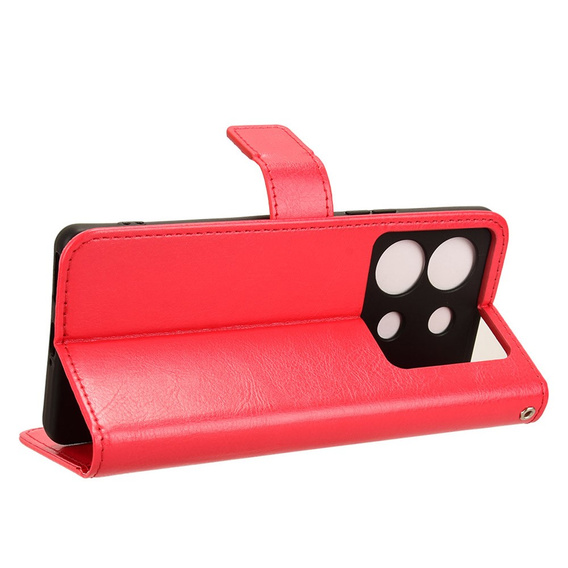 Klapkové puzdro pre Infinix Zero 30 5G, Crazy Horse Wallet, červené