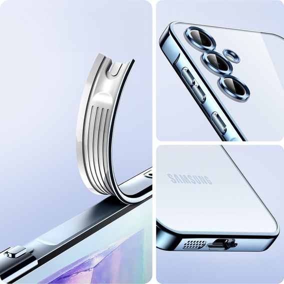 Puzdro pre Samsung Galaxy A15 4G/5G, Electro MagSafe, modré + sklo na displej
