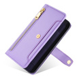 Klapkové puzdro pre Oppo Reno8 T 4G, Wallet Zipper Pocket, fialové