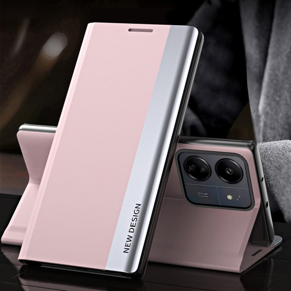 Klapkové puzdro pre Xiaomi Redmi 13C / Poco C65, Side Magnetic, ružové