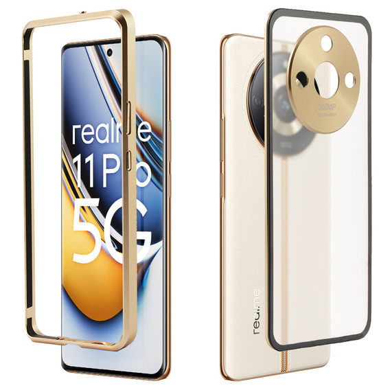 Puzdro pre Realme 11 Pro 5G / Pro+ 5G, Frame Case, zlaté