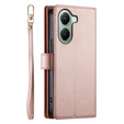 Klapkové puzdro pre Xiaomi Poco X7 Pro 5G, Wallet Zipper Pocket, ružové