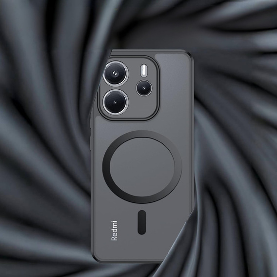 Puzdro pre Xiaomi Redmi Note 14 4G, pre MagSafe, ERBORD Matt Case, čierny + sklo na displej
