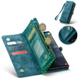 CASEME puzdro pre Samsung Galaxy S25 Ultra, Retro Leather Wallet, s remienkom, zelený