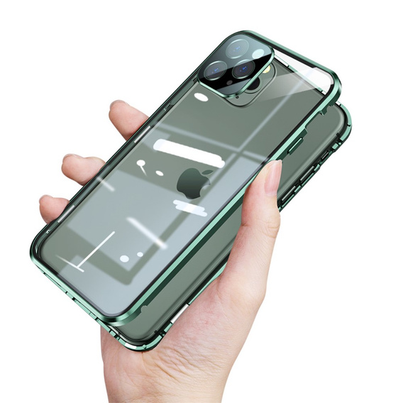 Puzdro pre iPhone 11 Pro, Magnetic Dual Glass, zelený