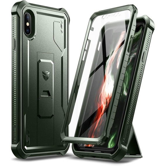 Obrnené puzdro pre iPhone XR, Dexnor Full Body, zelený