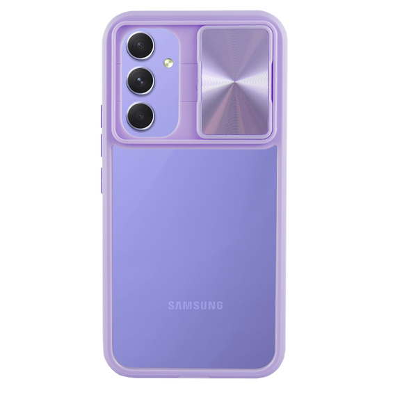 Obal na mobil pre Samsung Galaxy A54 5G, Slide Camera, fialové