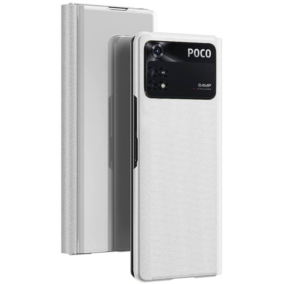 Obal na mobil pre Xiaomi Poco M4 Pro 4G, Clear View, strieborné