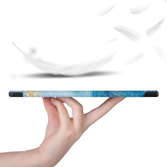 Obal na mobil pre Samsung Galaxy Tab S9, Smartcase Hybrid Pen Slot, sea wave
