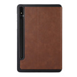 Puzdro pre Samsung Galaxy Tab S9 FE+ Plus, Smartcase s priestorom pre stylus, hnedé