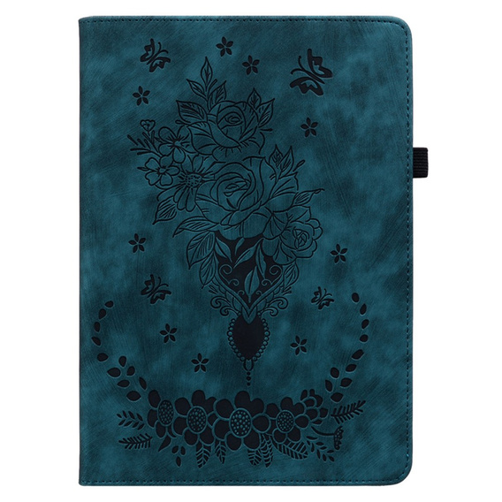 Puzdro s chlopňou pre Lenovo Tab P12, flower, modré