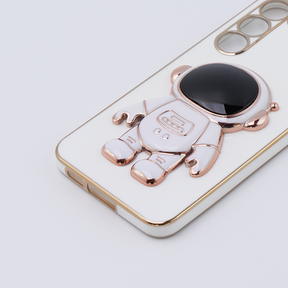 Obal na mobil pre Samsung Galaxy S23 Plus, Astronaut, biele