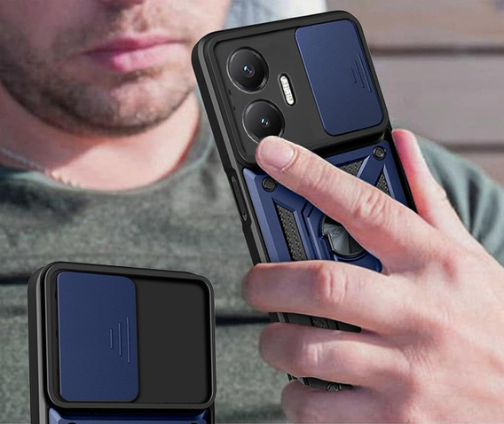 Obal na mobil pre Xiaomi Poco F7, CamShield Slide, modré