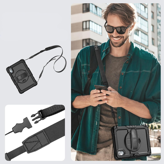 Obrnené puzdro pre Lenovo Tab M11, ochranné 360 so slotom na stylus, čierne