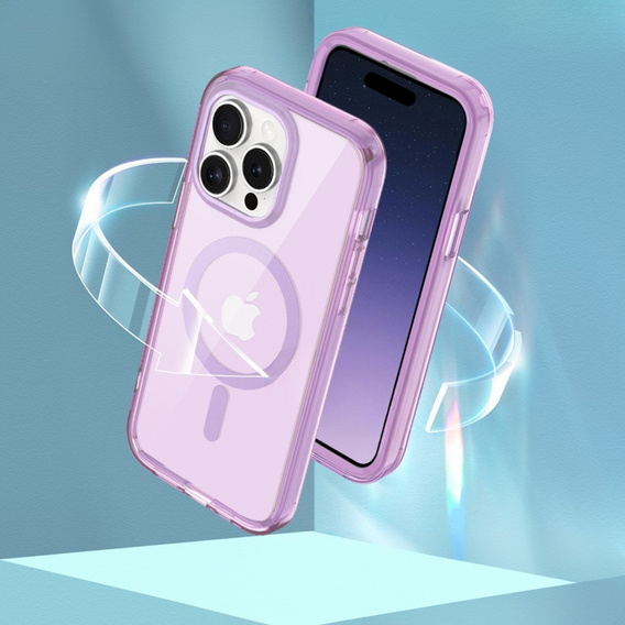 Puzdro pre iPhone 16 Pro Max, Shockproof Hybrid, s fóliou na displej, pre MagSafe, fialové