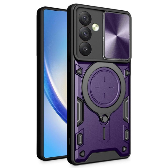 Pancierované puzdro pre Samsung Galaxy A54 5G, CamShield Slide, fialové
