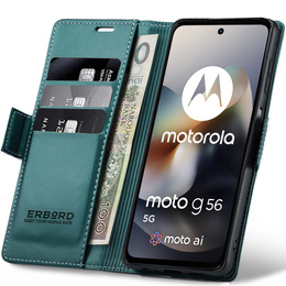 ERBORD Lesklá peňaženka Litchi s chlopňou pre Motorola Moto G56 5G