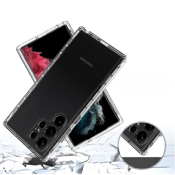 Puzdro pre Samsung Galaxy S23 Ultra, Shockproof, s fóliou, priehľadné