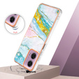 Ochranné puzdro pre Motorola Moto G24 / G24 Power / G04, Marble Slim Case, modré