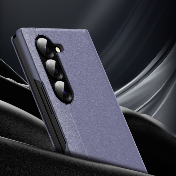 Flipové puzdro pre Samsung Z Fold5 5G, Smart View Wallet, levanduľové