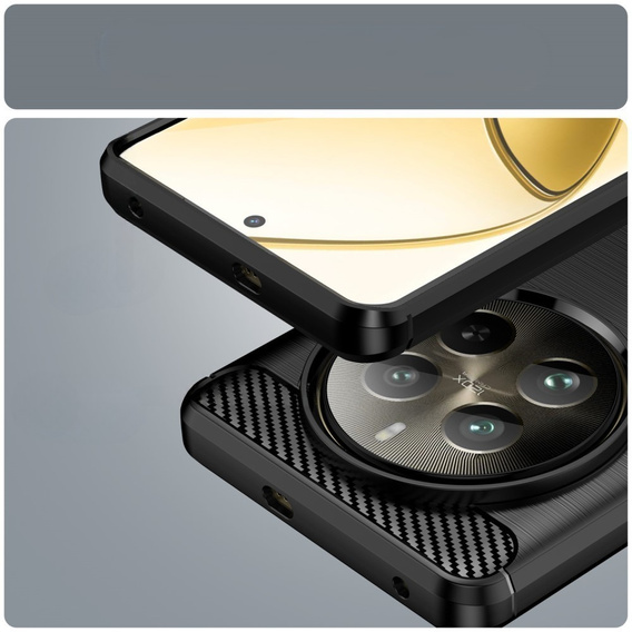 Obal na mobil pre Realme 12+ Plus 5G, Carbon, čierne
