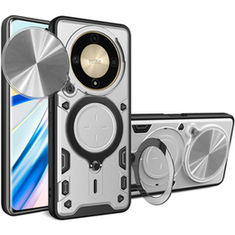 Pancierované puzdro pre Honor Magic 6 Lite 5G, CamShield Slide, strieborné