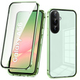 Puzdro pre Samsung Galaxy A56, Magnetic Dual Glass, zelený