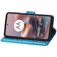Klapkové puzdro pre Motorola Moto G86 Power 5G, Butterfly, modré