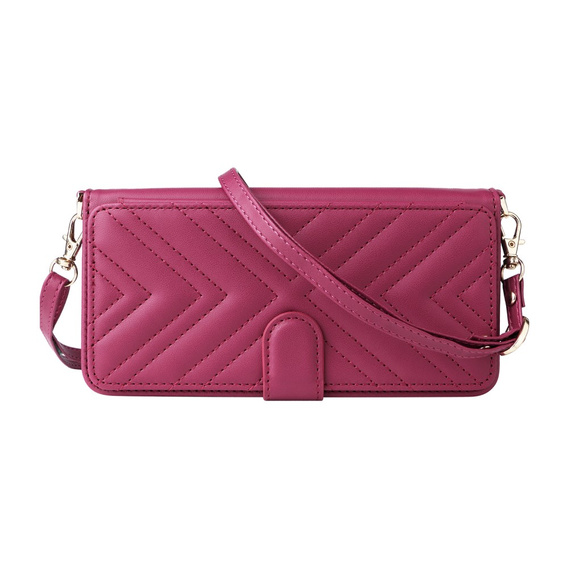 Puzdro s chlopňou pre Oppo Reno 13 Pro 5G, Crossbody Leather Wallet, bordové