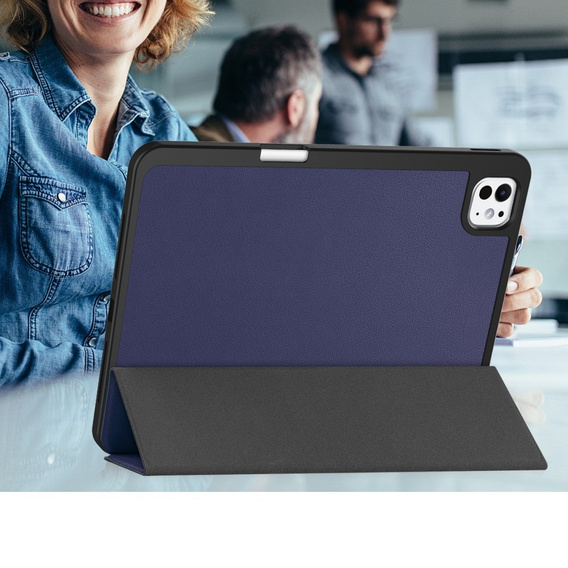 Puzdro pre iPad Pro 11" 2024 (5 gen.), Smartcase s priestorom pre stylus, tmavomodré