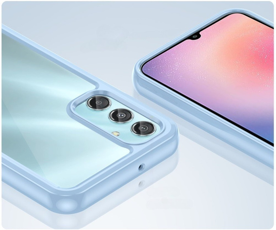 Obal na mobil pre Samsung Galaxy A25 5G, Fusion Hybrid, transparentné / modré + 9H sklo