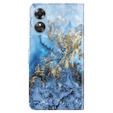 Klapkové puzdro pre Oppo A17, Wallet, Marble modré