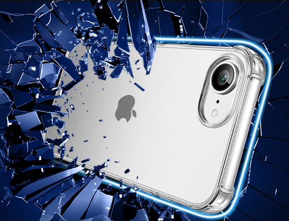 Puzdro pre iPhone 16E, Erbord Dropproof, priehľadné + sklo