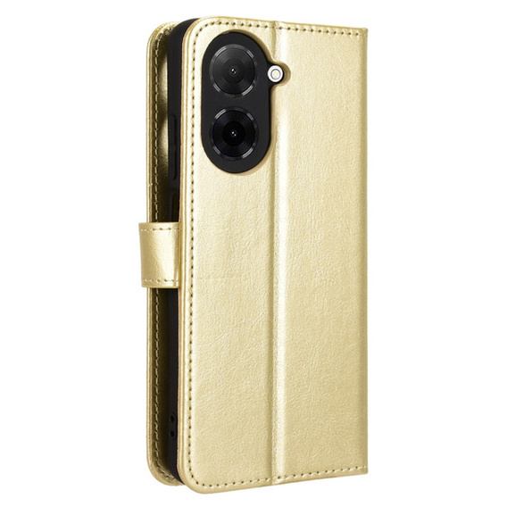 Klapkové puzdro pre Xiaomi Redmi A5, Crazy Horse Wallet, zlaté