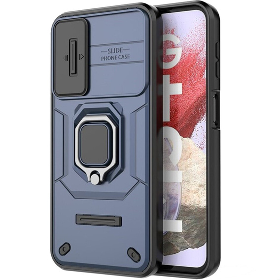 Puzdro pre Samsung Galaxy M34, KickStand Camera Lens, modré
