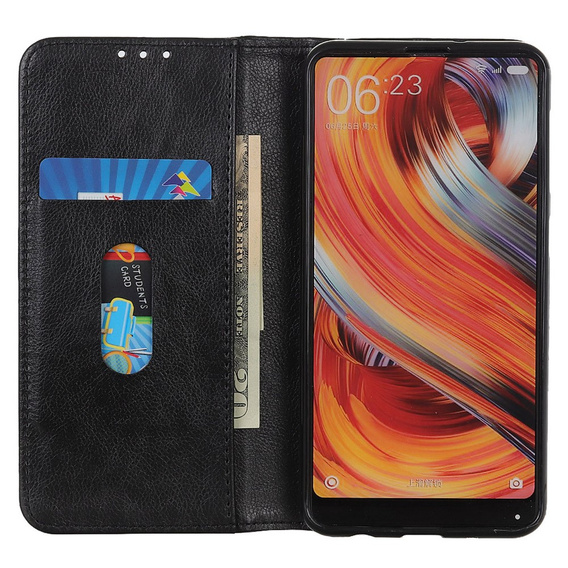 Flipové puzdro pre OnePlus 13, Split Leather, čierne