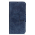 Klapkové puzdro pre Samsung Galaxy S25 Edge, Crazy Horse Wallet, modré
