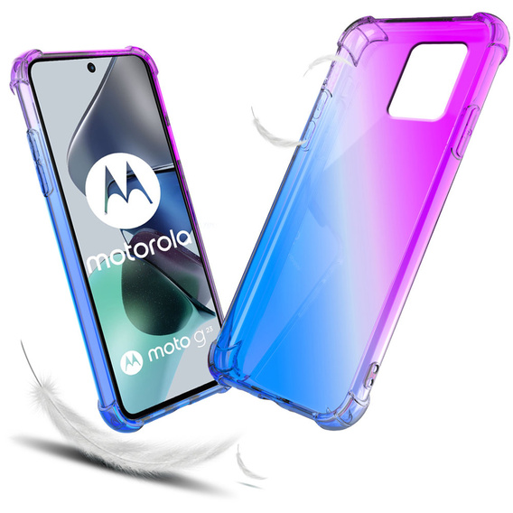 Puzdro pre Motorola Moto G23 / G13 4G, Gradient Dropproof, Fialová / modrá