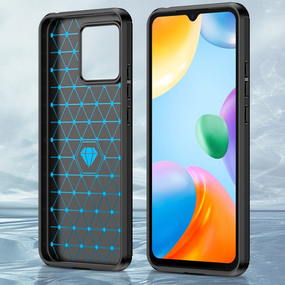 Obal na mobil pre Xiaomi Redmi 10C, Carbon, čierne